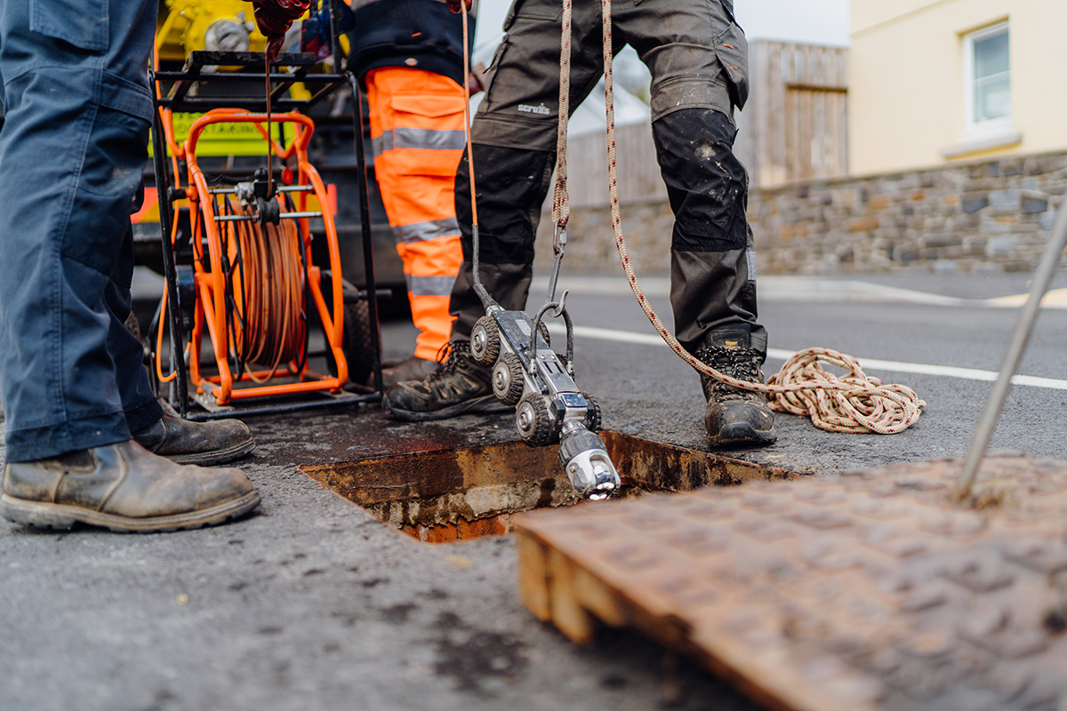 CCTV Drain Inspection Survey Saundersfoot West Wales Waste